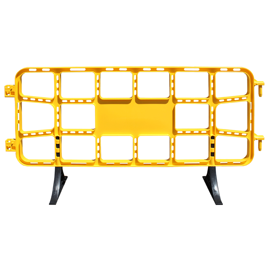 Plastic barrier 2 metres yellow